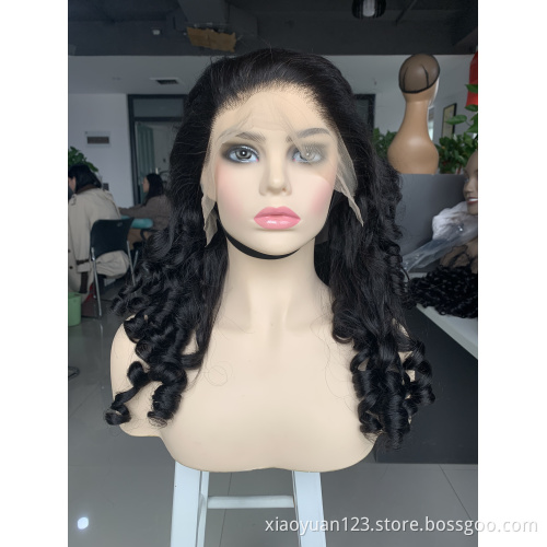 Mayqueen Vendor Wholesale Glueless Loose Egg Curl Deep Wave 13x4 HD Transparent Lace Front 100% Human Hair Wigs For Black Women